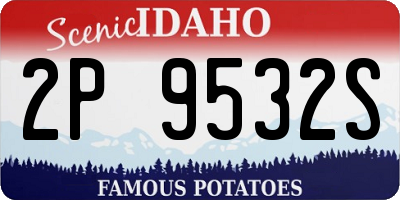 ID license plate 2P9532S