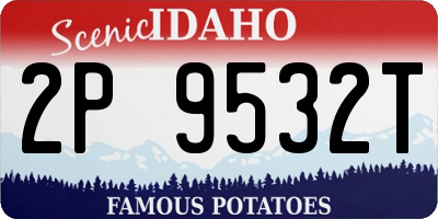 ID license plate 2P9532T