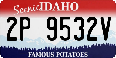 ID license plate 2P9532V
