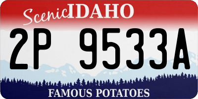 ID license plate 2P9533A
