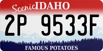 ID license plate 2P9533F
