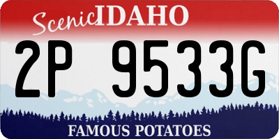 ID license plate 2P9533G