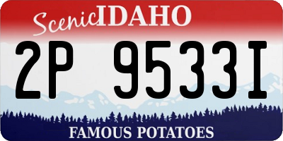 ID license plate 2P9533I