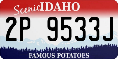 ID license plate 2P9533J