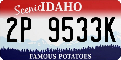 ID license plate 2P9533K