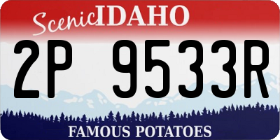 ID license plate 2P9533R