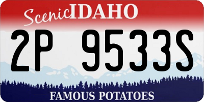 ID license plate 2P9533S