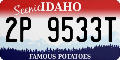 ID license plate 2P9533T