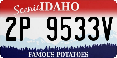ID license plate 2P9533V