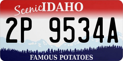 ID license plate 2P9534A