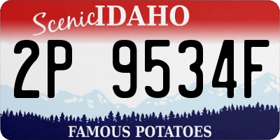 ID license plate 2P9534F