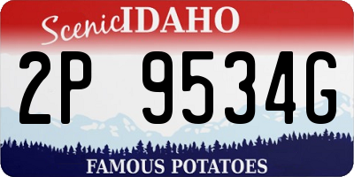 ID license plate 2P9534G
