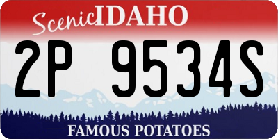 ID license plate 2P9534S