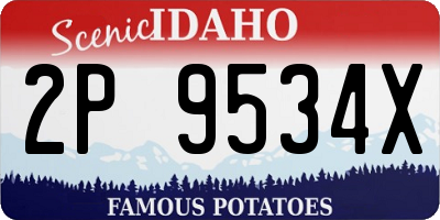 ID license plate 2P9534X