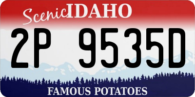 ID license plate 2P9535D