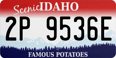 ID license plate 2P9536E