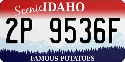ID license plate 2P9536F