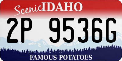 ID license plate 2P9536G