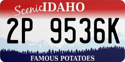 ID license plate 2P9536K