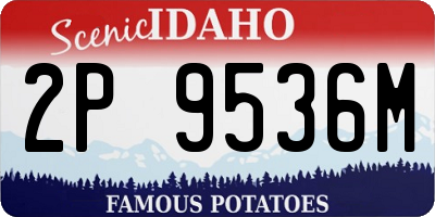 ID license plate 2P9536M
