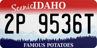 ID license plate 2P9536T