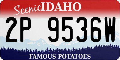 ID license plate 2P9536W