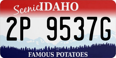 ID license plate 2P9537G