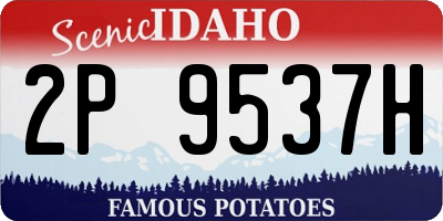 ID license plate 2P9537H