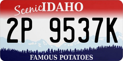 ID license plate 2P9537K
