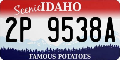 ID license plate 2P9538A