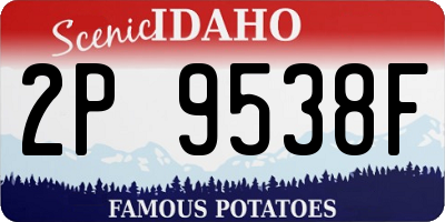 ID license plate 2P9538F