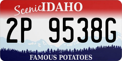 ID license plate 2P9538G