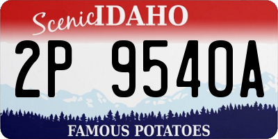 ID license plate 2P9540A