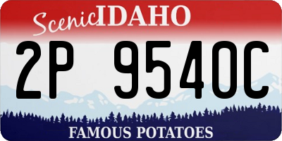 ID license plate 2P9540C