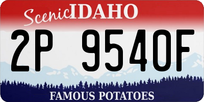 ID license plate 2P9540F