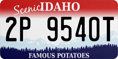 ID license plate 2P9540T