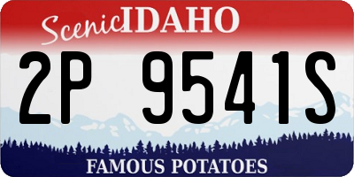 ID license plate 2P9541S