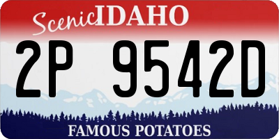 ID license plate 2P9542D