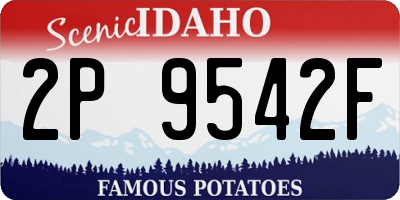 ID license plate 2P9542F