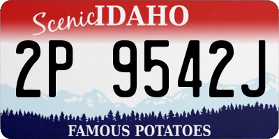 ID license plate 2P9542J