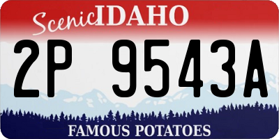 ID license plate 2P9543A