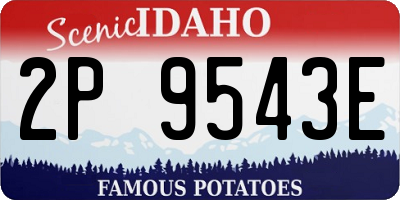 ID license plate 2P9543E