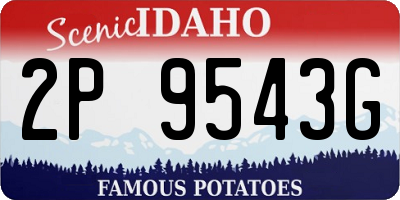ID license plate 2P9543G