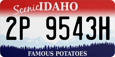 ID license plate 2P9543H