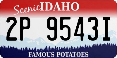 ID license plate 2P9543I