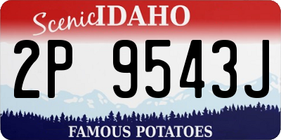 ID license plate 2P9543J