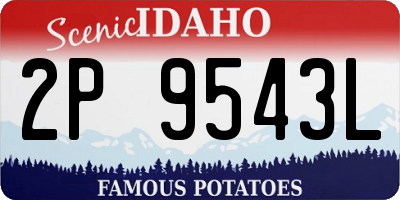 ID license plate 2P9543L