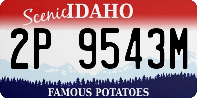 ID license plate 2P9543M