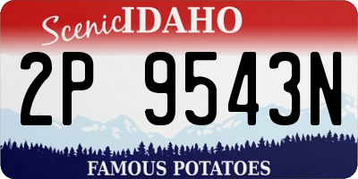 ID license plate 2P9543N