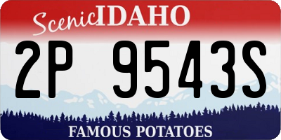 ID license plate 2P9543S